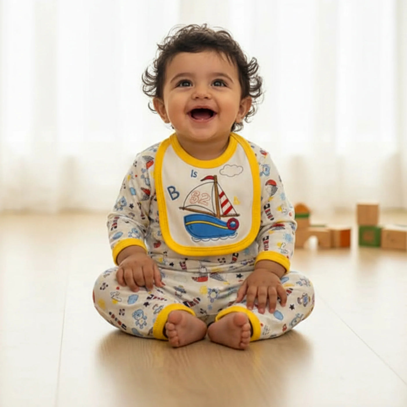 ANIMAL PRINT 2PC WITH BIB - BOYS (INFANTS)