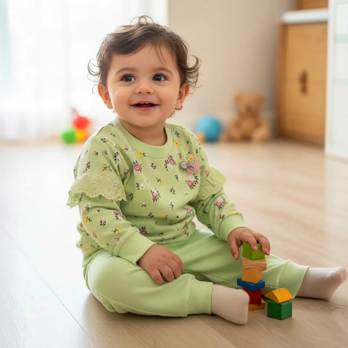 FLORAL 2PC SUIT - GIRLS (INFANTS)