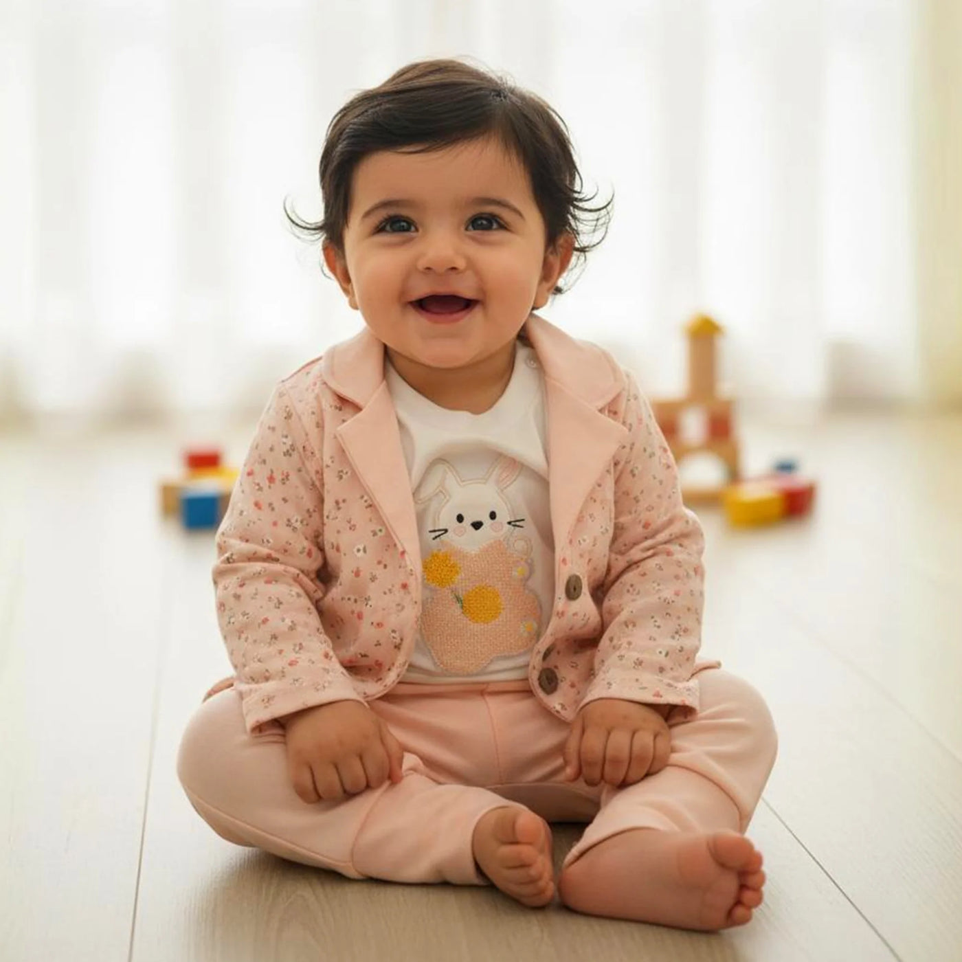 BUNNY 3PC SUIT WITH JACKET - GIRLS (INFANTS)