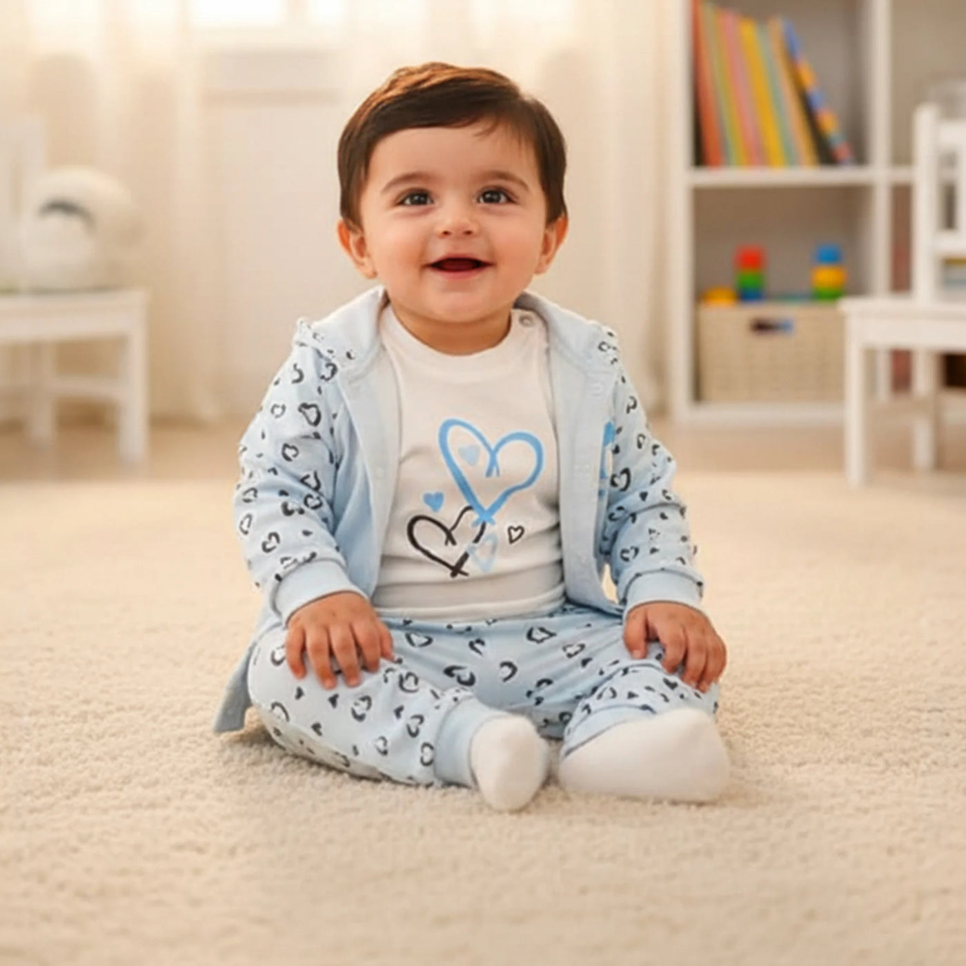 HEART 3PC SUIT - GIRLS (INFANTS)