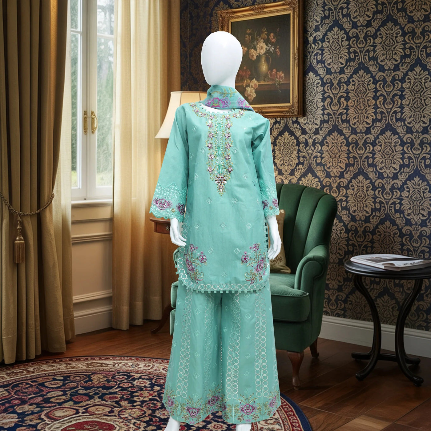 Khobsurat Embroidered Winter Cotton 3pc Stitched