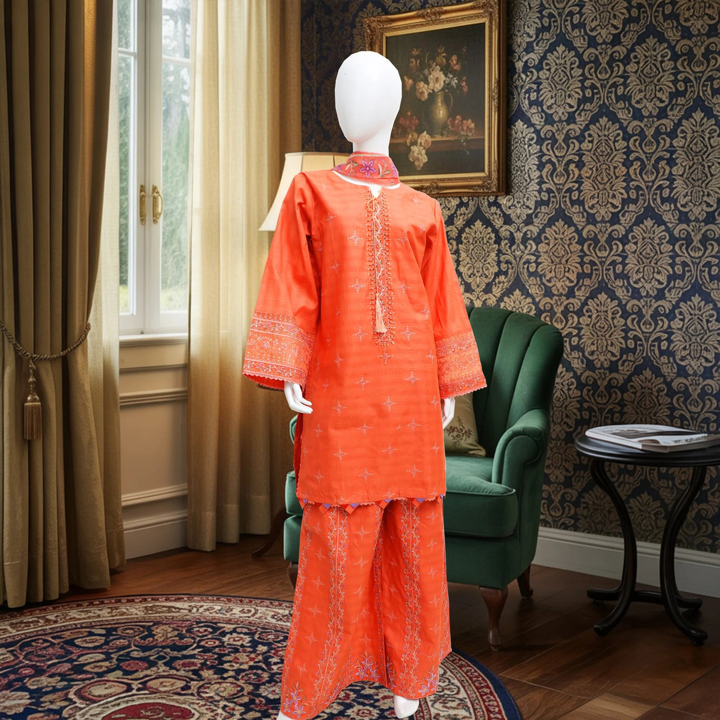 Khobsurat Embroidered Winter Cotton 3pc Stitched