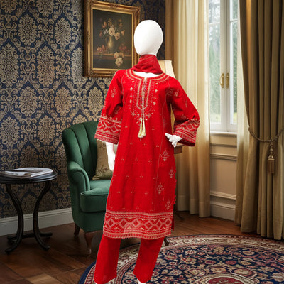 Khobsurat Embroidered Winter Cotton 3pc Stitched