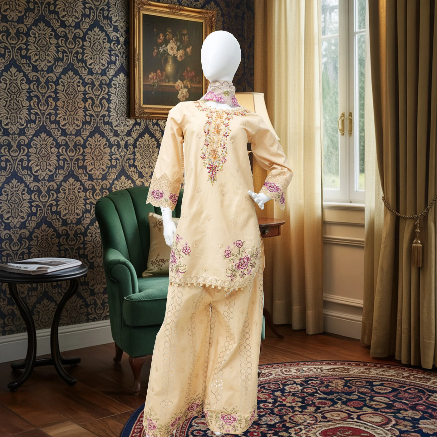 Khobsurat Embroidered Winter Cotton 3pc Stitched