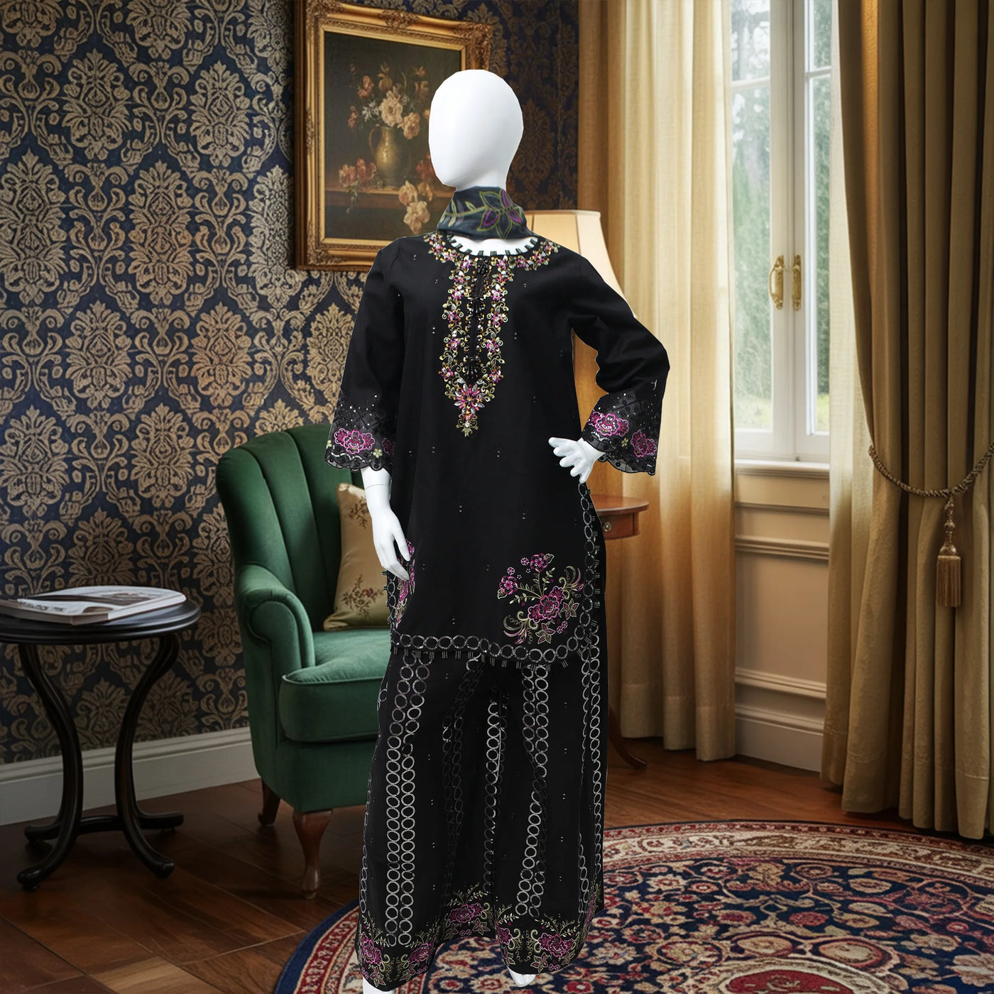 Khobsurat Embroidered Winter Cotton 3pc Stitched