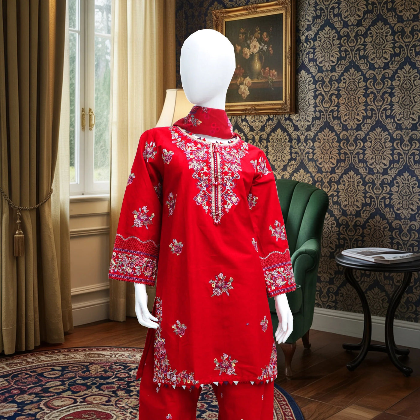 Khobsurat Embroidered Winter Cotton 3pc Stitched