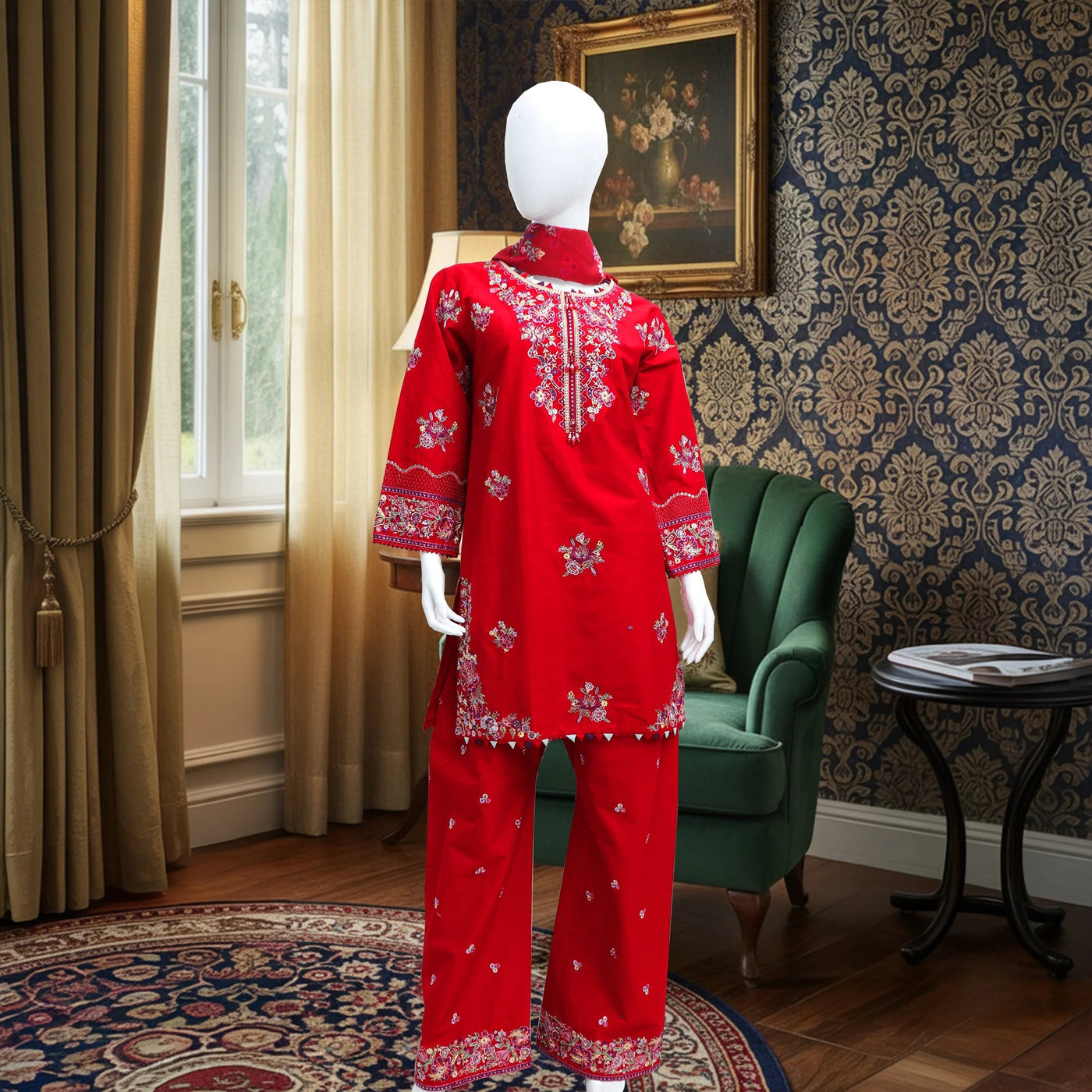 Khobsurat Embroidered Winter Cotton 3pc Stitched