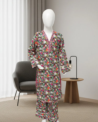 2PC Printed Shalwar Kameez - Girls
