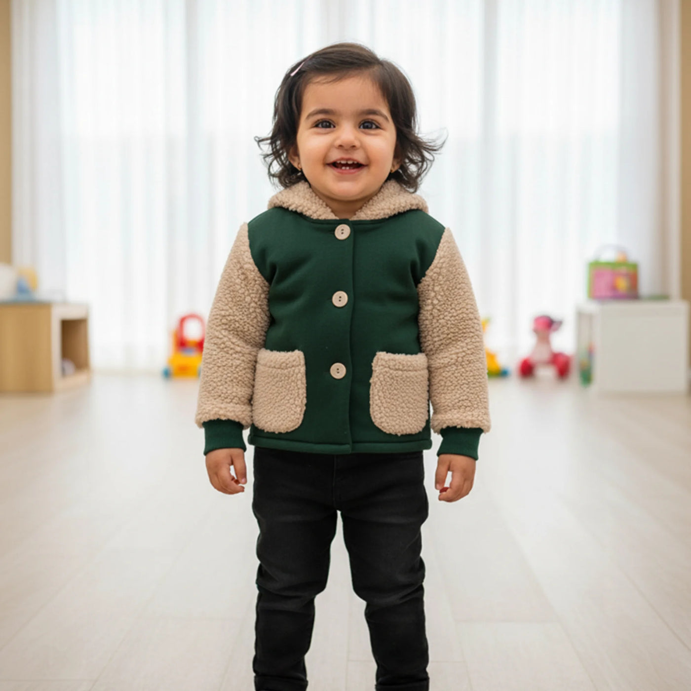 Dual Coloured Hoodie - Girls