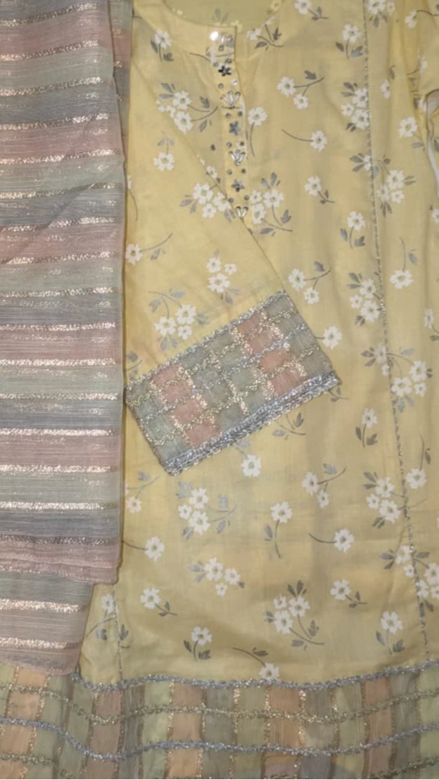 Printed Shalwar Kameez - Girls