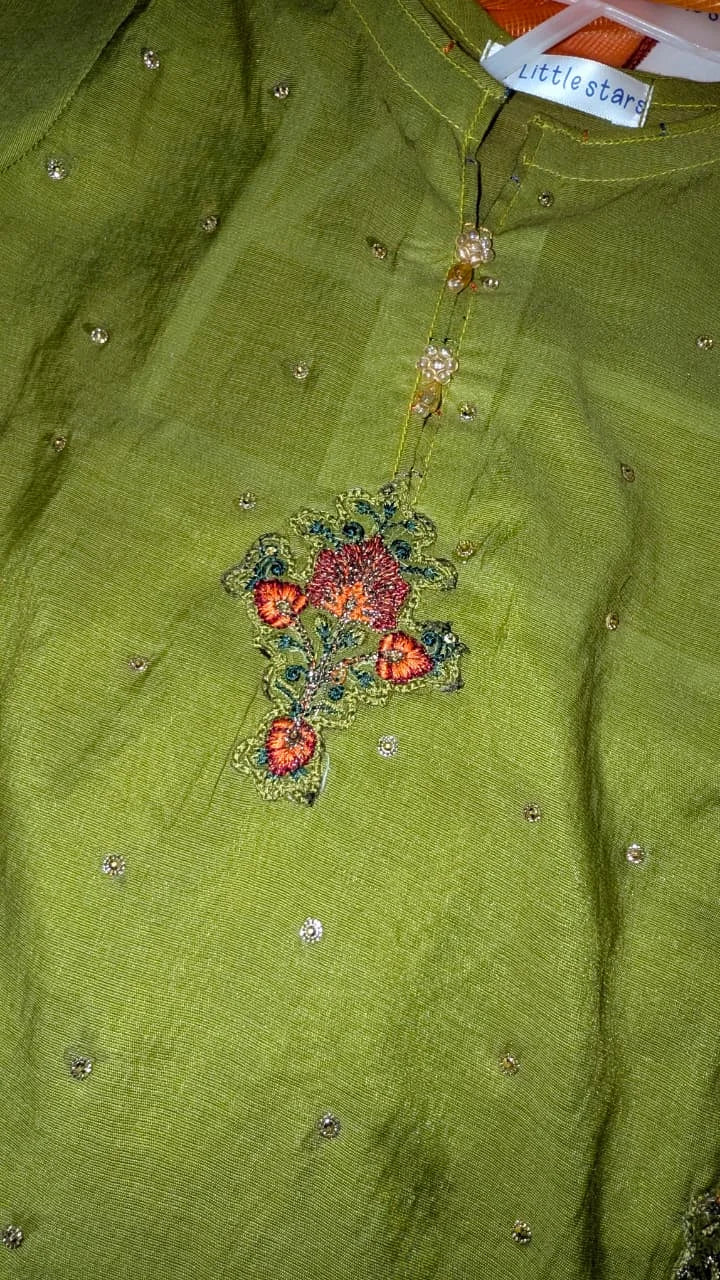 Embroidered Shalwar Kameez with Dupatta - Girls