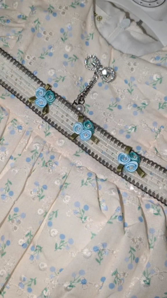 Embroidered Frock with Tights - Girls (Infants)