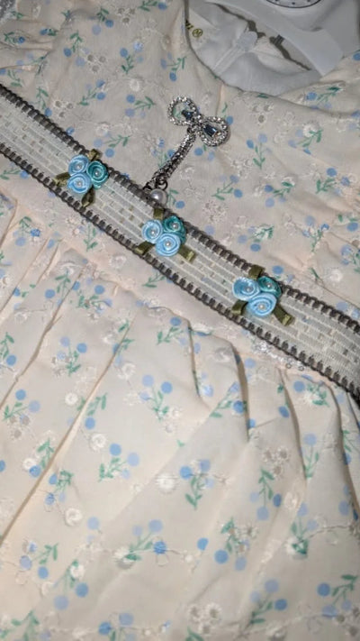 Embroidered Frock with Tights - Girls (Infants)