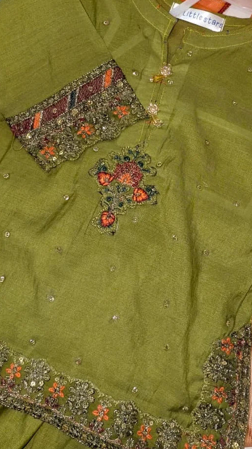 Embroidered Shalwar Kameez with Dupatta - Girls